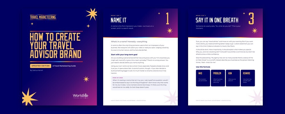 Pages from How to Create Your Travel Advisor Brand